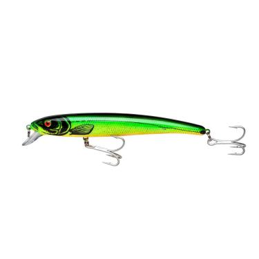 Imagem de BOMBER Isca longa Magnum resistente para água salgada, Fire River Minnow, 17 polegadas, 3,5 g, (BSW17AXM7)