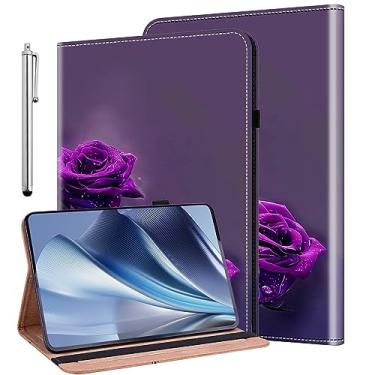 Imagem de ALILANG Capa para Samsung Galaxy Tab S5e 26.7 cm 2019 (SM-T720/T725/T727) com Stylus, capa dobrável à prova de choque para Samsung Tab S5e - Rosa roxa