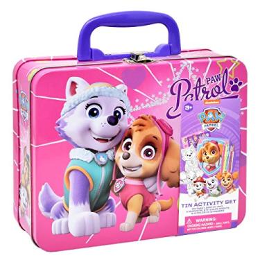 Imagem de Paw Patrol Coloring and Activity Tin Box, Includes Markers, Stickers, Mess Free Crafts Color Kit in Tin Box, for Toddlers, Boys and Kids
