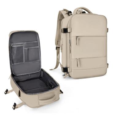 Imagem de Mochila de viagem coowoz Large-L impermeável para mulheres/homens cáqui