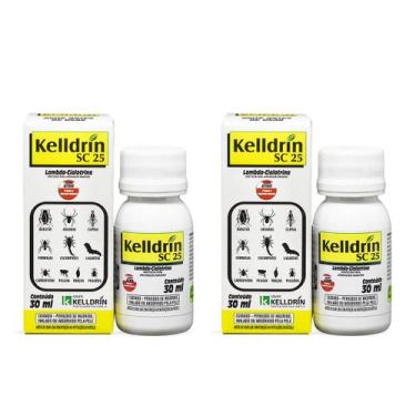 Imagem de Kit 2 Unidades Sc 25 30ml Inseticida Kelldrin Concentrado Mata Escorpi