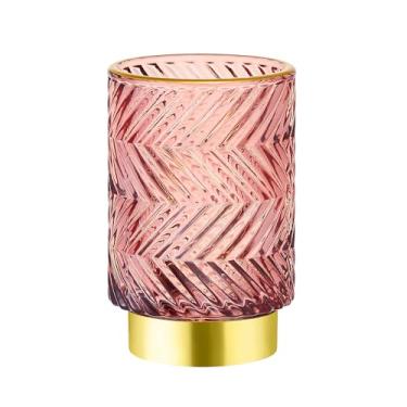 Imagem de LEICURACE Organizador de pincéis de maquiagem, porta-escovas de dentes, porta-lápis de mesa, copo de pincel de vidro vintage multifuncional (A40-4-US)