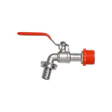 Imagem de Atlas - Torneira Metálica de 1/2" com Adaptador de 3/4" com Registro de Esfera, Alavanca Metálica e com Acabamento em PVC