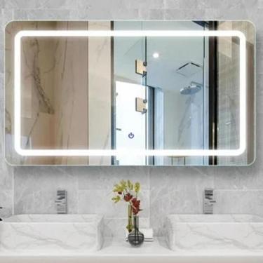 Imagem de Espelho Lapidado Com LED + Touch Sreen - EspelhosPRIME, 90L X 70A cm