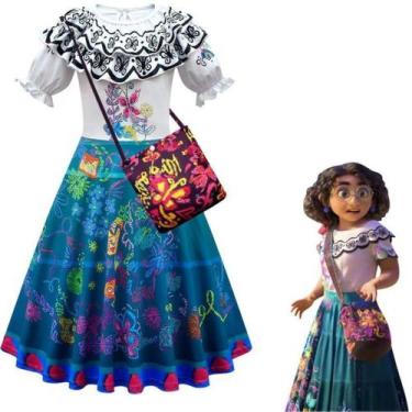 Imagem de Conjunto de fantasias, roupas glamorosas, vestido Mirabel para meninas