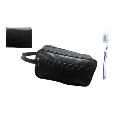 Imagem de Necessaire masculina executiva + Carteira Couro Legítimo - mormino, Pr