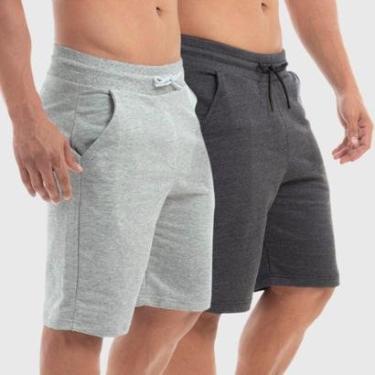 Imagem de Kit 2 Bermudas de Moletom Masculino Treino Academia Benellys -Masculino
