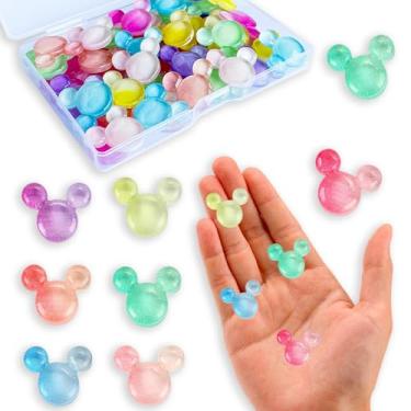 Imagem de Conjunto de 49 peças de amuletos fofos de geleca – Acessórios Kawaii, pingentes de resina de resina para artesanato, mini enfeites de animais de resina para unhas, capas de lixo, grampos de cabelo e