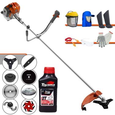 Imagem de Roçadeira Tekna RL520ACNTK 52cc 2HP + Facas 2 Pontas, 3 Pontas, 6 Pontas, 40 Dentes Vídea, 80 Dentes, Trimmer e Escova de Aço + EPI + ÓLEO TOYAMA 2T