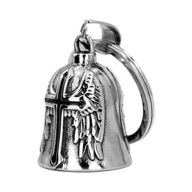 Imagem de Colar Masculino Vintage Com Pingente De Sino De Motocicleta, Cruz Cris