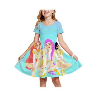 Imagem de Vestido Infantil Leve Com Estampa De Desenho Animado, Moda De Verão, V