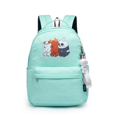 Imagem de Mochila Escolar Menina Universitária Feminina Chaveiro Juvenil Estampada 7 Litros-Unissex