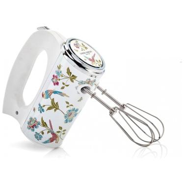 Imagem de Batedeira de Mão Elétrico Laura Ashley Branco com Estampa Floral 200W 5 Velocidades Turbo Inox VQ-SBSMR57-LAEW-US 110V