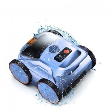 Imagem de Aspirador Robótico para Piscinas Zyerch, Azul, Motor Brushless 180W, Navegação Inteligente, Limpeza Piso/Paredes/Linha d’Água, Modelo 2025