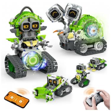 Imagem de Kit robô AI 5 em 1 Opmind com 478 peças, app e controle remoto, robótica STEM para crianças a partir de 6 anos