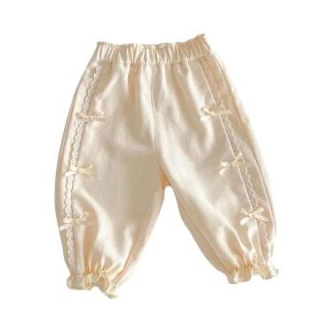 Imagem de Calças Lanternas Com Renda Para Meninas Bear Leader Primavera 2025 Cal