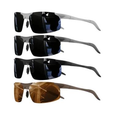 Imagem de Óculos De Sol Unissex Leves Polarizados Quadrados UV400 Clássicos Retr