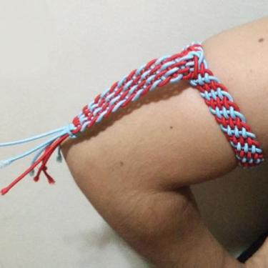 Imagem de Kruang Graduação Muay Thai - Prajied/ Praciat - Fbr, Vermelho, Azul cl