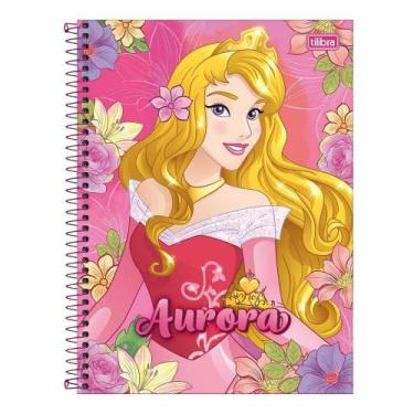 Imagem de Caderno Espiral Grande Princesas Disney 1 Matéria 80 Folhas Capa Dura 