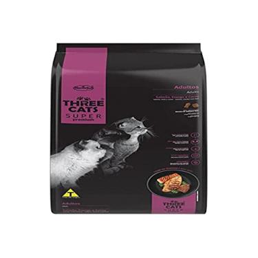 Imagem de Ração Seca Three Cats Super Premium Salmão, Frango e Carne para Gatos Adultos 3kg