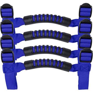 Imagem de Danti 4 alças de aderência para Jeep Wrangler YJ TJ JK JKU JL JLU Sports Sahara Freedom Rubicon X & Unlimited 1955-2024 2025 (azul)