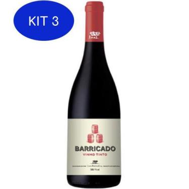 Imagem de Kit 3 Barricado Vinho Tinto 2018 - 750ml - Vinho Tinto Portugues
