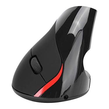 Imagem de ASHATA Mouse vertical, design ergonômico sem fio, recarregável, reduz a tensão muscular, controla e move conteúdo para laptop, computador, desktop, etc