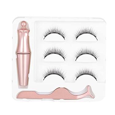 Imagem de Conjunto de ferramentas de maquiagem melhores cílios magnéticos, cílios magnéticos longos e grossos, cílios magnéticos e delineador líquido magnético, clipe para cílios para viagem,