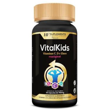 Imagem de Kit 20 Vitalkids Vitamina C D Zinco 30Caps Mastigavel - Hf Suplements