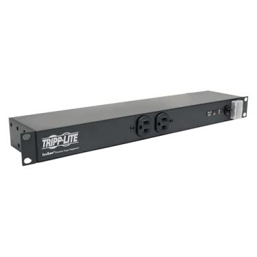 Imagem de Tripp Lite 12 Outlet Isobar Rackmount Pdu, 15A Surge Protected Power Strip, Cordão De 15 Pés, 5-15P E Seguro De $ 25K (Isobar12Ultra), Cinza