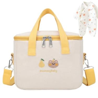 Imagem de Bolsa de fraldas, sacola pequena de fraldas,Saco de fraldas bonito do bolsa do tecido do viagem | Saco de armazenamento de grande capacidade com compartimento de camada de isolamento, sacos de Shakven