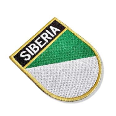 Imagem de BE0424E-001 Bandeira Da Sibéria Patch Bordado 6,8×8,0cm (D) Matriz Para Bordar)