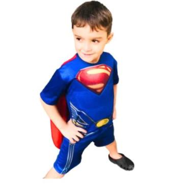 Imagem de Fantasia Infantil Super Man C Enchimento Curto Sem Máscara - Fantasias