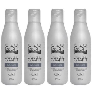 Imagem de Kert Kit C/4 Shampoo Phytogen Grafit Cinza Escuro 250ml