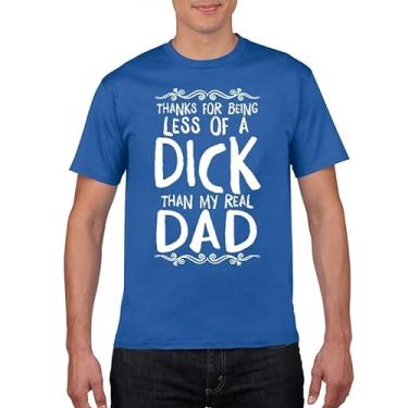 Imagem de Camiseta para pai Thanks for Being Less of a Dick Than My Real Dad Funny Fathers Day, Azul, PP