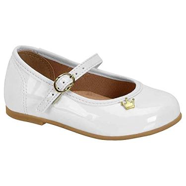 Imagem de Sapatilha Molekinha Verniz Premium Bebê Feminino, Branco, 20