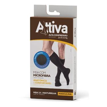Imagem de Meia 3/4 Attiva - Panturrilha Ponteira Fechada - Alta Compreensão Mas