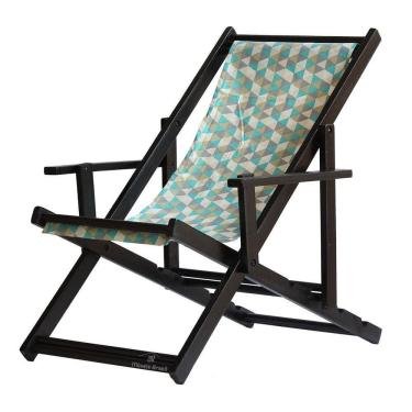 Imagem de Espreguiçadeira Preguiçosa Dobrável Black Cb-triang Azul