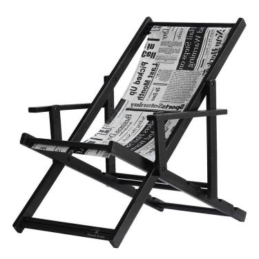 Imagem de Espreguiçadeira Preguiçosa Dobrável Black Cb-jornal