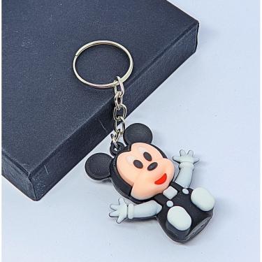 Imagem de Chaveiro com Pingente Mini Boneco 3D Emborrachado Super Heróis Capitão América Homem aranha Spider Minnie Lembrancinha