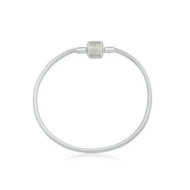 Imagem de Pulseira para Berloques com Zircônias em Prata 925