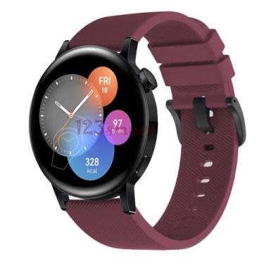 Imagem de Pulseira de Silicone p/ Smartwatch GT3 42mm - 123Smart, Roxo