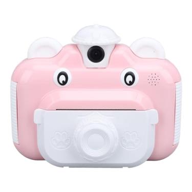 Imagem de Câmera de Impressão Instantânea para Crianças 2,4 Polegadas HD 1080P 3 Rolos de Papel Cordão Foco Automático Lente Giratória de 180 Graus Câmera Fotográfica Infantil Com Presente