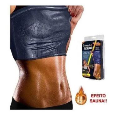 Imagem de Cinta Regata Modeladora Feminina Efeito Sauna - oem, preto/Preto