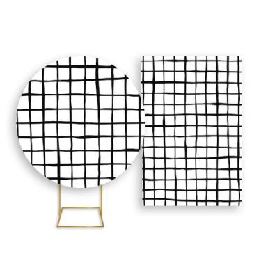 Imagem de Painel De Festa Redondo 1,50x1,50 + Painel Vertical 1,50x2,20 - Estamp