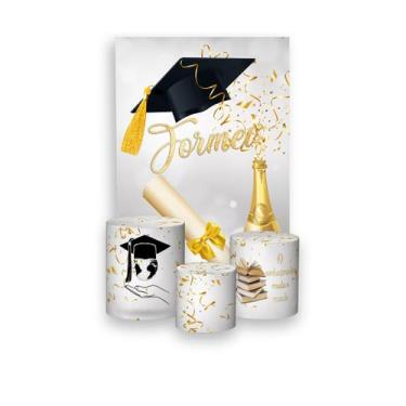 Imagem de Painel De Festa Vertical 1,50 x 2,20 + Trio De Capas Cilindro - Format