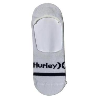Imagem de Meia Hurley Sapatilha Malha Lisa Masculino - Branco e Preto, Branco, P