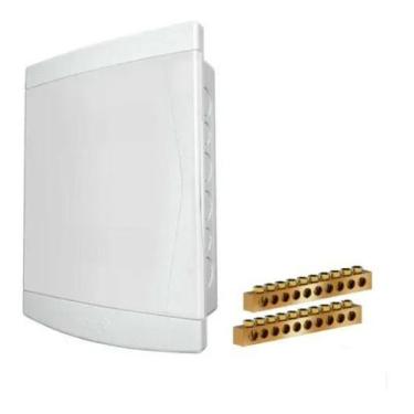 Imagem de Quadro De Distribuição 18/24 + Barramentos Embutir Tigre