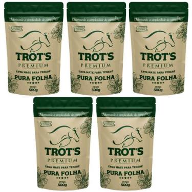 Imagem de Kit 5X Erva Mate Tereré Trot'S Premium 500G Pura Folha