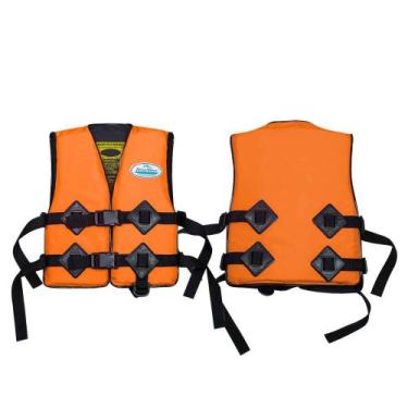 Imagem de Colete Salva Vidas Homologado Classe 5 Laranja  M 35 a 55kg Original -